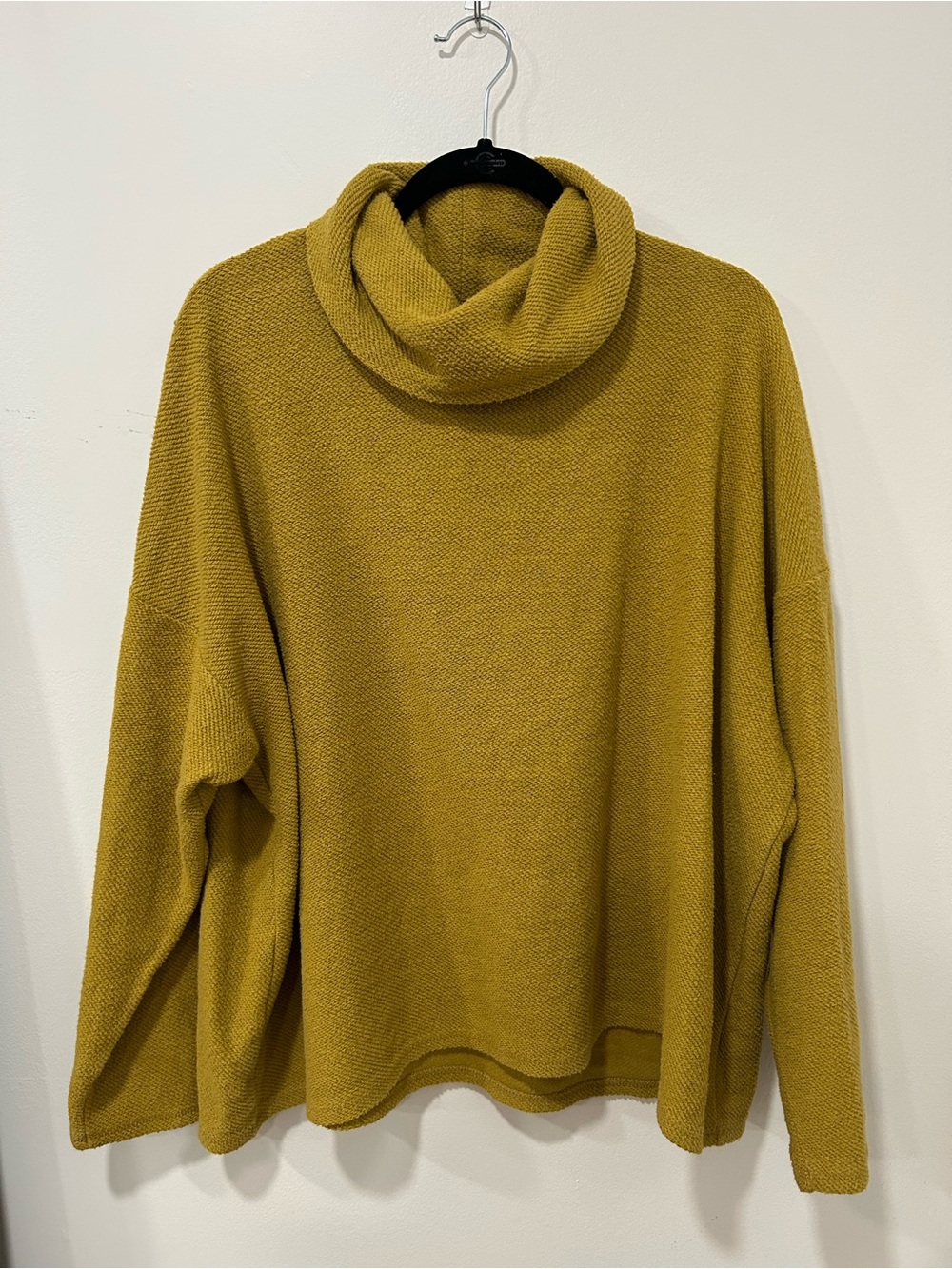 aerie Olive Mustard Cowl Neck Sweater